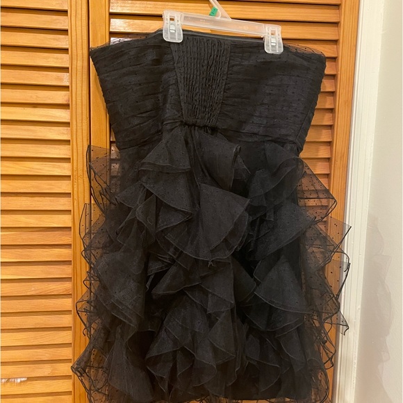 NWOT ZARA STRAPLESS RUFFLED TULLE MINI DRESS - Picture 9 of 10